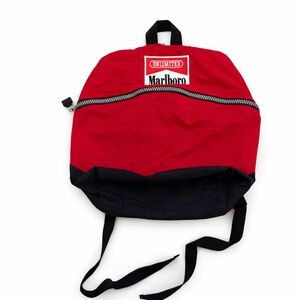 Vintage Marlboro Unlimited Backpack Red Black Mini Bag 90s Promo